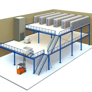 מדף אחסון כבד מפלדה עם גימור ציפוי אבקה לשימוש במחסן (התקנה בחיבור לחשמל) - Product Image 5