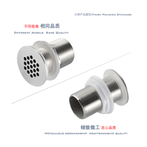 Kangyu bagno lavabo in acciaio inox lavello tappo di scarico con o senza trabocco per il mercato europeo - Product Image 3