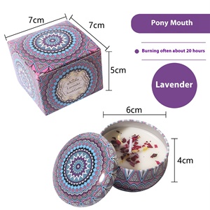 Bougie pilier parfumée artisanale en cire de soja avec fleurs séchées et pot métallique pour anniversaires, Saint-Valentin, mariages – Diffuseur d'arômes - Product Image 6