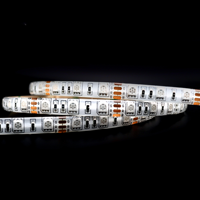 Bande LED Flexible RVB Intelligente 5V 5050 60 LED/m IP20/IP65 Étanche CE RoHS, Lumières de Rétroéclairage TV LED RVB à Changement de Couleur pour la Maison
