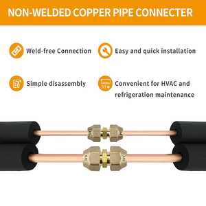 Connettori in ottone dadi pezzi di ricambio in rame condizionatore d'aria e accessori per tubi del frigorifero - Product Image 3