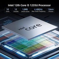 Mini PC industriel sans ventilateur I5 1235U (10C/12T 4.4GHz Max) 16 Go de RAM DDR4 512 Go de SSD 100% silencieux Type-C
