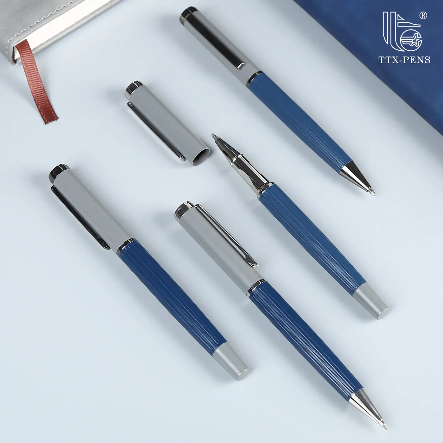 TTX produsen promosi desain OEM kustom pena bolpoin Roller Multi warna dengan Logo