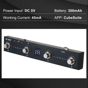 เครื่องควบคุมการเดินเท้าแบบเหยียบชาร์จได้4ปุ่มเครื่องควบคุมการเดินเท้า <span class=keywords><strong>MIDI</strong></span> แบบพกพา M-VAVE ช็อคโกแลต BT - Product Image 4