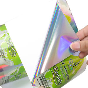 Adesivo ologramma trasparente olografico personalizzato con foglia d'argento arcobaleno riflesso personalizzato - Product Image 3