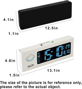 Modern Anniversary Home Decor Multi-functional Large <b>LED</b> LUMINOVA Brightness Adjustable Battery Operated DST Timer Digital <b>Clock</b> - Product Image 5