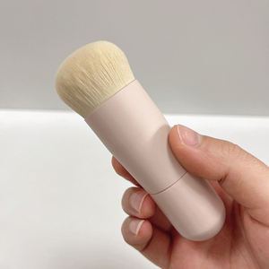 แปรงแต่งหน้าคาบูกิแบบพกพา ขนแปรงสังเคราะห์ ด้ามอลูมิเนียม รักษ์โลก ด้ามจับสั้น เหมาะสำหรับการเดินทาง พร้อมโลโก้สั่งทำได้ - Product Image 4
