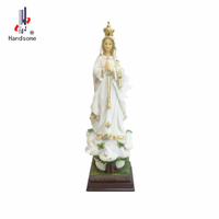 Statue de Notre-Dame de Fatima en résine polymère, 12 pouces, antique, faite à la main, peinte à la main, durable, art religieux catholique, artisanat d'inspiration anime