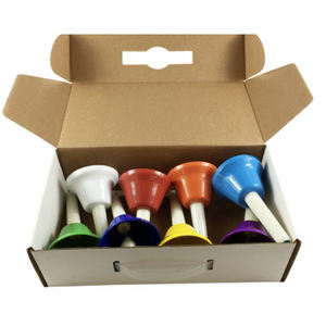 Juego de campanillas de mano de 8 notas para niños, <span class=keywords><strong>campanas</strong></span> de metal diatónicas coloridas, juguete musical de percusión - Product Image 2