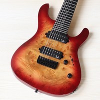 Guitare électrique 8 cordes de 39 pouces, dos et éclisses en érable violet brillant, qualité professionnelle pour débutants, avec micro