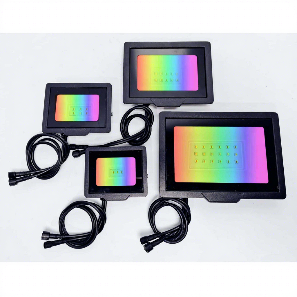 10W 20W 30W 50W 24V RGB WS2811 Pixel Point Light Source for Wall and Tree Illumination Outdoor Waterproof LED Floodlight