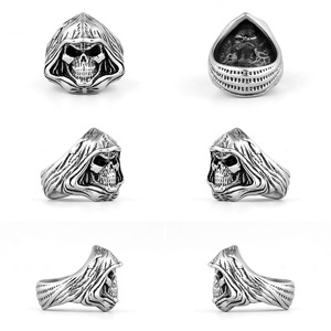 Anello moda satanico della mitologia nordeuropea taglia 13 in acciaio inox anello teschio <span class=keywords><strong>diavolo</strong></span> di Halloween accessorio per gioielli Unisex - Product Image 2