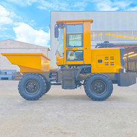 Mini tombereau de chantier chinois de 1 tonne, 3 tonnes, 5 tonnes, tombereau hydraulique tout-terrain à roues pour la vente