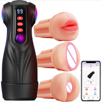 Männlicher Masturbator APP Automatischer Masturbationsbecher für Männer Saugende Tiefhals-Realistische Oral-Vagina Blowjob Vibrierende Sexmaschine