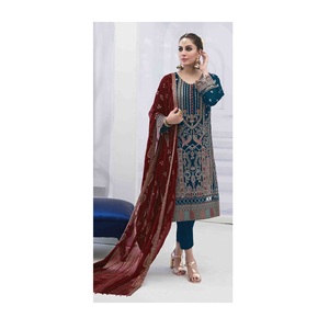 Kualitas Premium India wanita Pakistan rumput Shalwar Kameez cocok untuk Festival dan acara pesta dari India