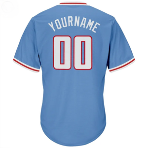 Schnell Trocknend Atmungsaktives Bedrucktes <span class=keywords><strong>Baseball</strong></span>/Softball Trikot für Unisex Herren 100% Polyester Knopfleisten-Design Schwarz - Product Image 3