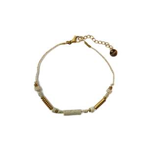 Bohemian Style Gold Plated <b>Beaded</b> <b>Bracelets</b> or Bangles Geometric Shape-Made From Zinc Alloy - Product Image 1