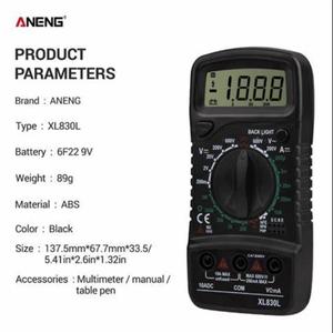 ANENG XL830L มัลติมิเตอร์แบบดิจิตอล LCD เครื่องวัดโวลต์มิเตอร์ แอมมิเตอร์ AC/DC/OHM เครื่องทดสอบกระแสไฟฟ้า - Product Image 4