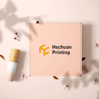 Boîte d'expédition en papier ondulé écologique personnalisée avec motif de fille d'anime rose mignonne pour les produits de beauté / soins de la peau / cosmétiques