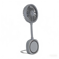 Mini ventilateur portable USB-C MagSafe, petit ventilateur magnétique pliable avec support pour téléphone, idéal pour l'été