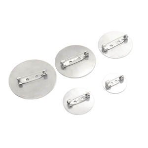 Base de broche plate et ronde en acier inoxydable pour la fabrication de bijoux DIY, 20, 25, 30, 35, 40 mm, pour la création de boucles d'oreilles - Product Image 4