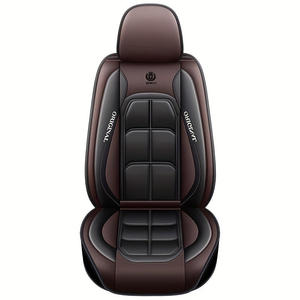 Fundas de Asiento Universales de Cuero Sintético, Transpirables, de Material PU/PVC, para Todas las Estaciones, Cojín Delantero Cómodo, Apto para Camionetas y SUV - Product Image 1