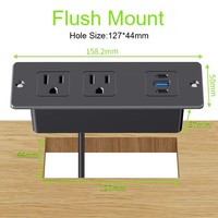 Multiprise encastrable PD 20W à prix réduit pour canapé, bureau et meuble, avec port USB-C