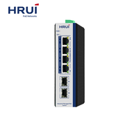 Commutateur PoE industriel géré Gigabit 6 ports OEM/ODM, 4PoE+2SFP, rail DIN, -40~75 ° C, SNMP, VLAN, QoS, IGMP Snooping, LACP