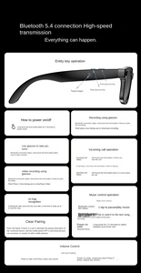 แว่นตาอัจฉริยะมัลติฟังก์ชั่น W600 พร้อมกล้องบันทึกวิดีโอความคมชัดสูง รองรับการโทรผ่านบลูทูธ แปลภาษาด้วย AI และเป็นแว่นกันแดดอัจฉริยะ - Product Image 5