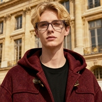 Monture de lunettes optiques unisexe ronde en acétate intégral, ultra légère, anti-lumière bleue, verres de prescription imprimés en PC, OEM/ODM