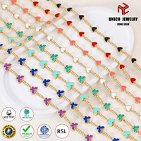 Collier pour femmes en acier inoxydable plaqué or 18K PVD, acrylique, étanche, ne se décolore pas, modèle tendance, best-seller