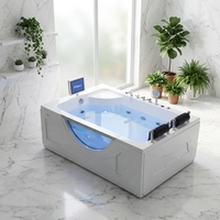 Nouvelle baignoire spa hydromassante d'angle moderne et écologique à jets d'air en acrylique pour adulte, 1 personne, portable, pour extérieur