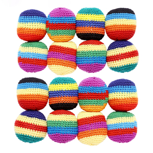 กระสอบถักโครเชต์สำหรับผู้ใหญ่ artcreativity kickball hacky sack ลูกบอลการเล่นกลบอลถุงเท้า - Product Image 4