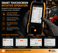 Analyseur de gaz de combustion Testo 300 NEXT LEVEL, capteur O2 CO, pour le test des systèmes de chauffage HVAC, noir