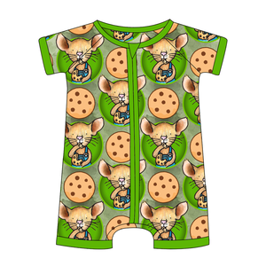 夏季新款竹纤维拉链婴儿连体衣 双向拉链透气吸汗现货 RTS - Product Image 1