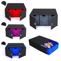 Boîte de rangement MIO pour cartes TCG/CCG - 3 rangées - Étui en PU avec poignée et séparateurs - Contient plus de 1700 cartes de sport et d'affaires - Organisateur durable