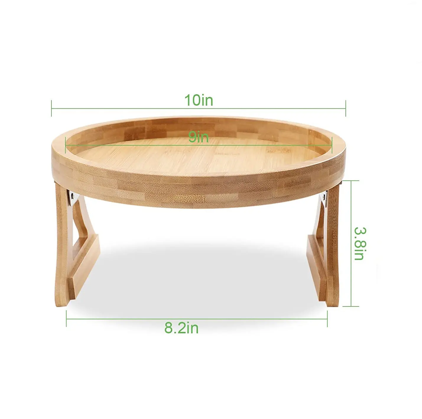 Table d'accoudoir de canapé en bambou Plateau de table d'accoudoir portable Support de téléphone portable Plateau de table en bois