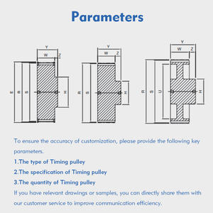 Polea Tensora Síncrona HTD 5M de Aluminio, Acero y Hierro Fundido Anodizado/Negreado Cdriva con Rodamiento de 12, 14, 15, 16 y 18 Dientes - Product Image 3