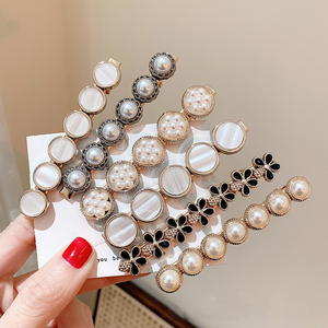 Korean Large Long Metal Duck Clip Flower Marble <strong>Pearl</strong> <strong>Hair</strong> Accessories for Women <strong>Hair</strong> <strong>Pins</strong> - Product Image 1