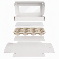 Witte Kiwi Verpakkingsdoos met Eierkrat-stijl Kussentjes, Aangepaste Logo Fruitdoos voor Kiwi Boomgaard Groothandel