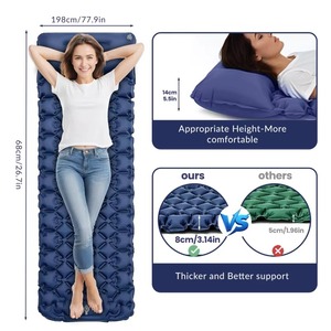 Camping Sleeping Pad Ultra-light Self-Inflating Built-in Foot Pump Durable <b>Waterproof</b> Moisture-Proof Outdoor Air Mattress - Product Image 3