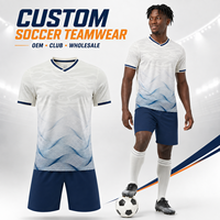 Maillot de football personnalisé en gros, OEM, sublimation, séchage rapide, respirant, tenue d'équipe de club avec logo, nom et numéro