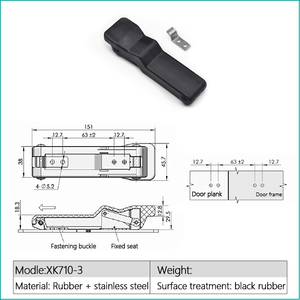 XK710-1 mềm kéo khóa cửa từ southco linh hoạt cao su Tủ chuyển đổi chốt với ẩn vẽ C7-10 thể loại phần cứng - Product Image 6