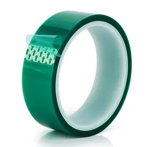 PET Polyester Film Masking Tape Green Silicone Polyester Heat Tape For Sublimation