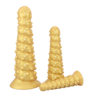 Plug anal en silicone à particules géantes, extra large, fileté, pour pénétration profonde, avec <span class=keywords><strong>perle</strong></span> <span class=keywords><strong>anale</strong></span> en forme de pénis de cheval, dilatateur anal - Product Image 1