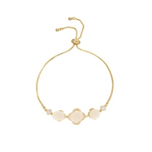 Bracelet en zircon à motif floral géométrique, réglable, bijoux pour femmes, cadeau, or et argent - Product Image 5