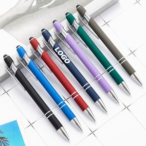 Stylish Metal <b>Push</b> Ballpoint Pen with Capacitive Touch for Custom Logo Printing - Perfect Promotional Gift - Product Image 1