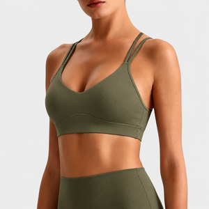 Sujetador deportivo elástico sin costuras para mujer, almohadillas extraíbles para el pecho, Top transpirable de alta elasticidad a prueba de golpes para Fitness, correr, gimnasio, Yoga - Product Image 4