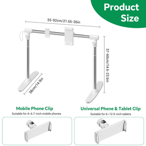 Ergonomic Fill Light <b>Stand</b> for Streaming 38-60cm Height Range & 10-Level Brightness Photographic Lighting Product - Product Image 2
