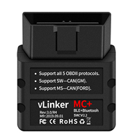 Vgate VLinker MC+ BT4.0 ELM327 V2.2 Lector de Códigos OBD2 Bluetooth para Android e iOS, Escáner de Diagnóstico para Automóviles